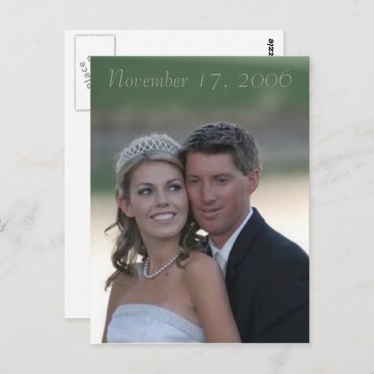 bruiloft, 17 november 2006 briefkaart (Voorkant / Achterkant)