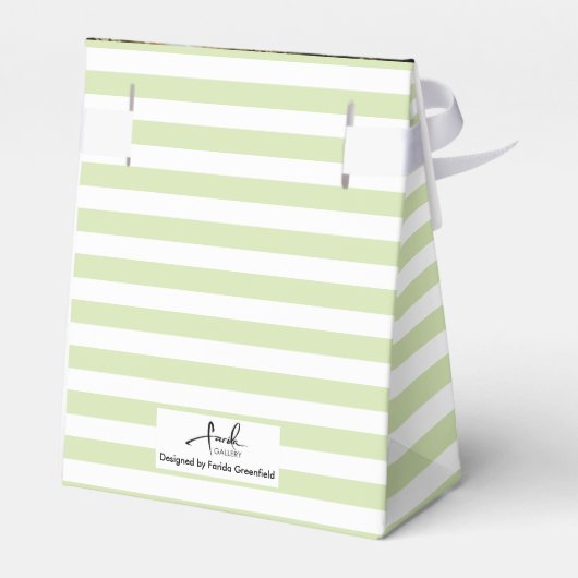 Bruiloft 1 sectie aangepaste foto strepen bedankdoosjes (Achterkant)