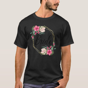 Bruiloft 2022 Bruid Bloemen Verloving Ik zei Ja T-shirt