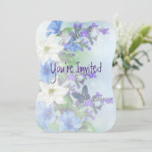 Bruiloft 30ste verjaardag Asters tuin bloem Kaart (Staand voorkant)