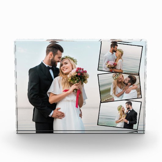 Bruiloft 4 fotocollage zigzag fotostrip fotoblokken (Voorkant)