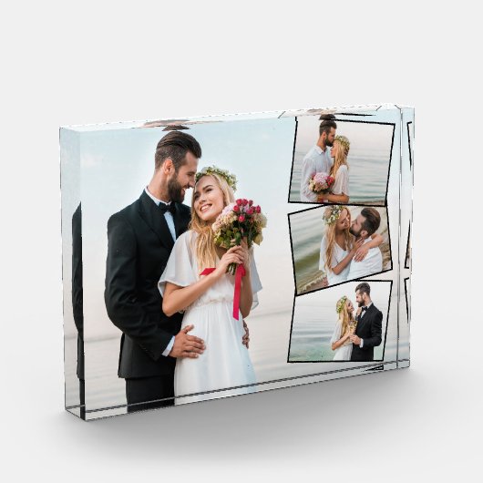 Bruiloft 4 fotocollage zigzag fotostrip fotoblokken (Links)