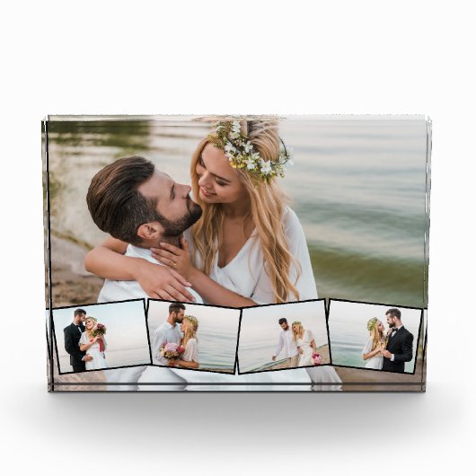 Bruiloft 5 fotocollage zigzag fotostrip fotoblokken (Voorkant)