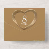 Bruiloft 8 jaar feest evenement alles all in one uitnodiging (Achterkant)