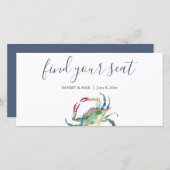 Bruiloft aan de kust Vind je stoel bord (Voorkant / Achterkant)
