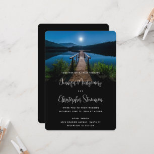 Bruiloft aan de Steiger onder een Volle Maan Kaart