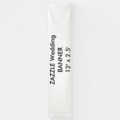 Bruiloft aangepaste banner 12 ' x 2,5 ' (Verticaal)