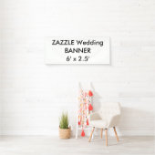 Bruiloft aangepaste banner 6' x 2,5' (Insitu)