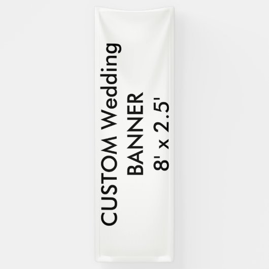 Bruiloft aangepaste banner 8' x 2,5' (Verticaal)