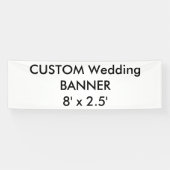 Bruiloft aangepaste banner 8' x 2,5' (Horizontaal)