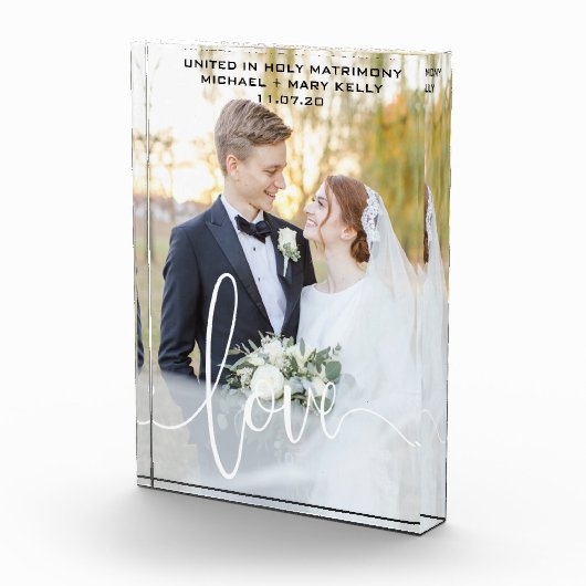 BRUILOFT AANGEPASTE FOTO KEEPSAKE LOVE SCRIPT OVER (Rechts)