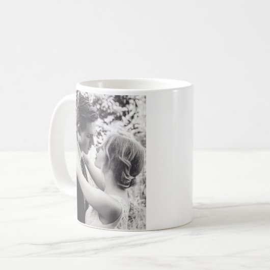 BRUILOFT AANGEPASTE FOTO KOFFIE MOK (Voorkant links)