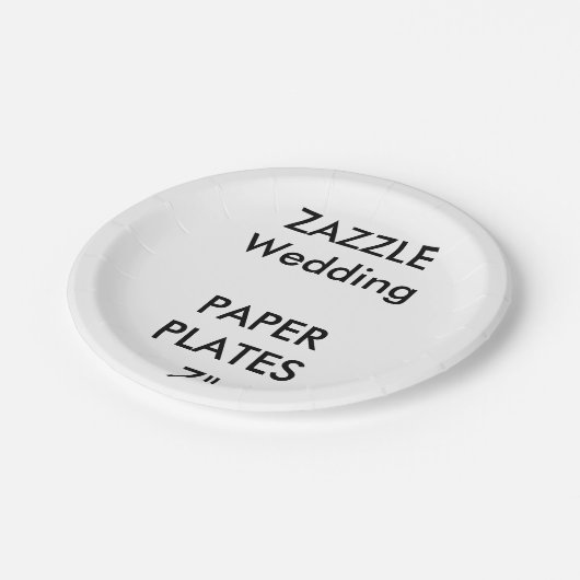 Bruiloft Aangepaste Papier Borden 7" Papieren Bordje (Gekanteld)