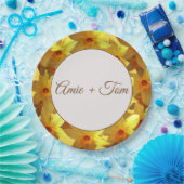 Bruiloft Aangepaste papier borden, gele narcissen Papieren Bordje (Feest)