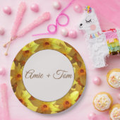 Bruiloft Aangepaste papier borden, gele narcissen Papieren Bordje (Feest)