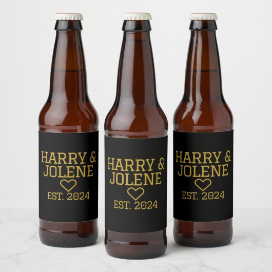 Bruiloft Aangepaste vastgestelde datum Bier Etiket (Flessen)