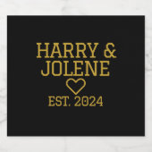 Bruiloft Aangepaste vastgestelde datum Bier Etiket (Enkel label)