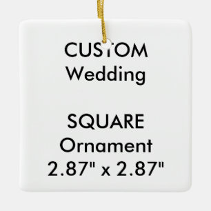 Bruiloft Aangepaste VIERKANT Ornament Opknoping De