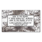 "bruiloft aankondiging gunsten" Visitekaartje magn Magnetisch Visitekaartje (Voorkant)