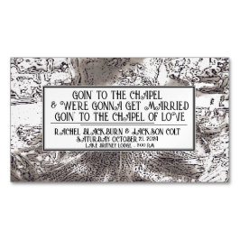 "bruiloft aankondiging gunsten" Visitekaartje magn Magnetisch Visitekaartje