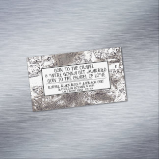 "bruiloft aankondiging gunsten" Visitekaartje magn Magnetisch Visitekaartje