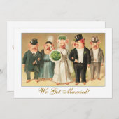 Bruiloft Aankondiging met Formele Varken Bruids Pa (Voorkant / Achterkant)