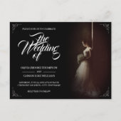 Bruiloft aankondiging met staande bruid - Classic (Voorkant)