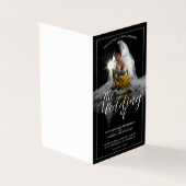 Bruiloft Aankondiging met Zittende Bruid - Classic (Buitenkant)