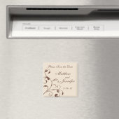 Bruiloft Aankondiging Save the Date Magnet - Vierk (Insitu (Vaatwasser))