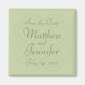 Bruiloft Aankondiging Save the Date Magnet - Vierk (Voorkant)