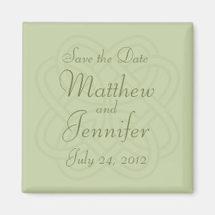 Bruiloft Aankondiging Save the Date Magnet - Vierk
