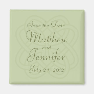 Bruiloft Aankondiging Save the Date Magnet - Vierk