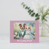 Bruiloft Aankondiging Save the Date Sjabloon Briefkaart (Staand voorkant)