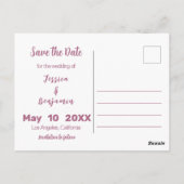 Bruiloft Aankondiging Save the Date Sjabloon Briefkaart (Achterkant)