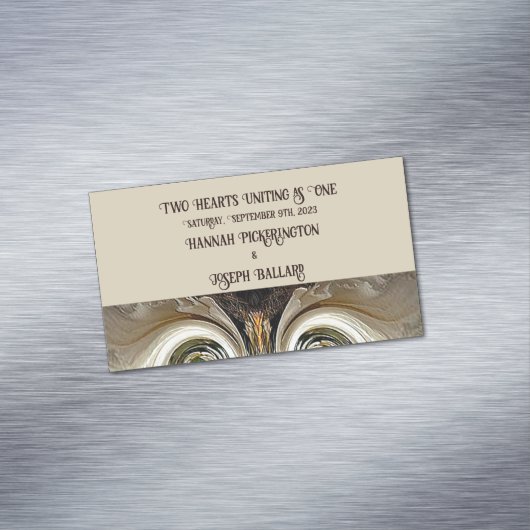 "bruiloft aankondiging" Visitekaartje magneet (Voorbeeld)