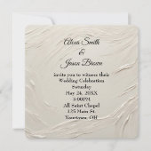 Bruiloft Abstract Ivoor Textuur Kaart (Voorkant)