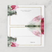 Bruiloft | Abstracte Crimson Sage Fluid Art Plaatskaartje (Buitenkant ongevouwen)