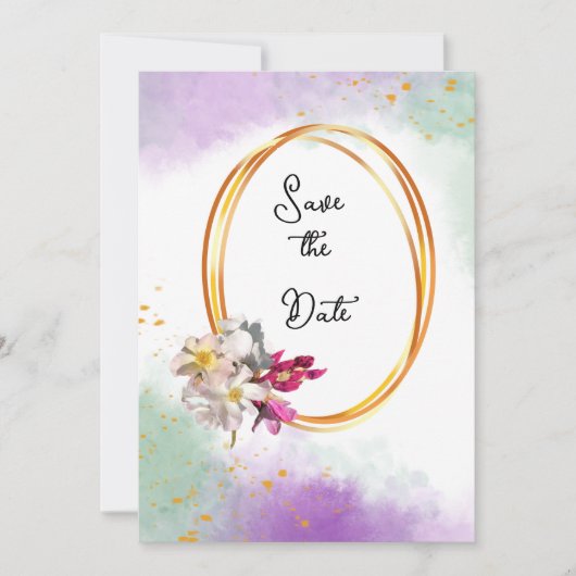 Bruiloft abstracte uitnodiging (Voorkant)