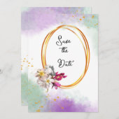 Bruiloft abstracte uitnodiging (Voorkant / Achterkant)