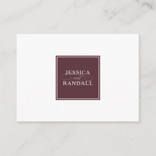 Bruiloft accommodaties en details Informatie Informatiekaartje (Voorkant)