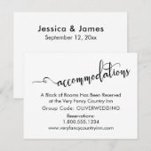 Bruiloft Accommodaties Typografie Behuizing Kaart (Voorkant / Achterkant)