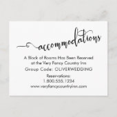 Bruiloft Accommodaties Typografie Behuizing Kaart (Voorkant)