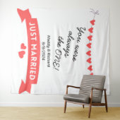 Bruiloft achtergrond banner. Jij was altijd de ONE Wandkleed (In Situ (horizontaal))