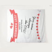 Bruiloft achtergrond banner. Jij was altijd de ONE Wandkleed (Voorkant (horizontaal))
