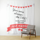 Bruiloft achtergrond banner. Jij was altijd de ONE Wandkleed (In situ)