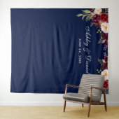 Bruiloft Achtergrond Foto Booth Prop Bourgondië Bl Wandkleed (In Situ (horizontaal))