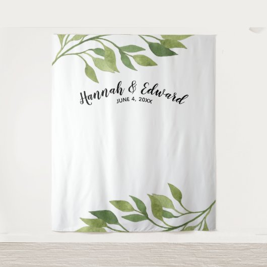 Bruiloft achtergrond, foto prop, aangepaste botani wandkleed (Voorkant)
