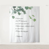 Bruiloft achtergrond wandtapijt waterverf eucalypt wandkleed (Voorkant)