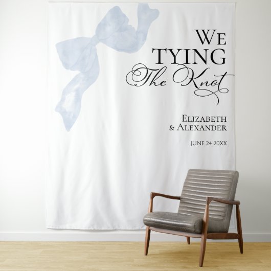 Bruiloft achtergronden | We binden de knoop strik Wandkleed (In situ)