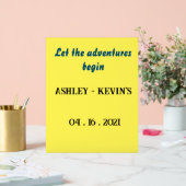 Bruiloft Acryl Teken met gele kleur achtergrond Acryl Bord (Huwelijk)